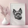 Beautiful Yorkshire Terrier Design In PDF For Free Download