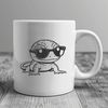 Stylish Amphibian Icon A stylized illustration of a salamander wearing sunglasses.