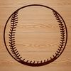 Baseball Illustration SVG for Design A simple illustration of a baseball, suitable for clip art or design projects.