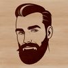 Simple Vector Design Adult Male A simple illustration of an adult male figure with facial hair.