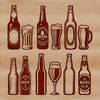 Stylized Beer Vector Illustration A stylized illustration of a beer in a glass, designed as vector art.