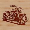 A detailed vector illustration of a motorcycle, suitable for cutting out with a Cricut or laser cutter.