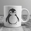 Antarctic Flightless Bird Illustration A stylized illustration of a penguin, a flightless bird native to Antarctica.