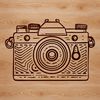 High-Quality Camera Illustration A high-quality digital camera with a lens and viewfinder, suitable for photography and vector art design.