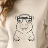 Vector Illustration of a Cute Capybara A digital illustration of a capybara wearing glasses, created in vector format.