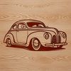 A simple line art illustration of a vehicle, suitable for digital design and cutting machine use.