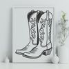 Cowboy Footwear Illustration A pair of cowboy boots made in vector design style for graphic illustrations.
