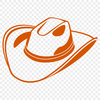 An open-source digital template of a traditional Western-style cowboy hat designed using SVG technology.