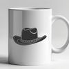 Classic Cowboy Silhouette A classic cowboy hat design, suitable for vector art projects and commercial use.