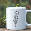 Beautiful Feather Pattern for Cricut Cutting Machine A high-quality SVG illustration of a single bird's feather with detailed texture and patterns.