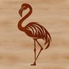 Free Flamingo SVG Clip Art A stylized illustration of a flamingo standing in water, with a subtle gradient effect.