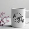 Sport Icon - Football Helmet Design A graphic representation of an American football with a football helmet.