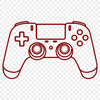 High-resolution Game Controller Vector Art A high-resolution digital game controller with buttons and joysticks, ideal for vector art and cutting machine designs.