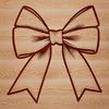 Gift Wrapping Embellishment Decorative bow made from ribbon, ideal for gift wrapping and Christmas presents.