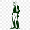Vintage Gentleman Illustration SVG A digital illustration of a male figure in a vector format.