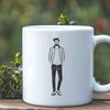 SVG Clip Art Image of a Man A man represented as a vector graphic illustration.
