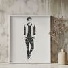 Free SVG Outline Figure A male silhouette in vector format, suitable for various design applications.