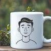 Free Man Clip Art Vector Design An SVG representation of a person with detailed lines and shapes.