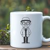 A male figure, suitable for use in vector design projects.