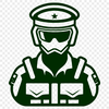 Professional Soldier SVG Design A man in military attire, suitable for use as vector art.