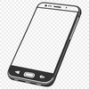 Mobile Device Vector Graphic Detailed vector graphic representation of a smartphone design.