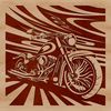 Vector illustration of a motorcycle, suitable for cutting machine or stencil use.