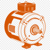 Elegant Motor Design Vector Art An illustration of a motor with mechanical components, suitable for technology-related designs.