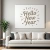 New Year's illustration with inspirational quotes and decorative elements, suitable for personal or commercial use.