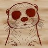 Wildlife Otter in Shades An otter wearing sunglasses, depicted in a simple vector design.