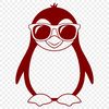 Penguin in Shades Illustration A stylized illustration of a penguin wearing sunglasses.