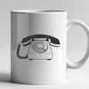 Telecom Illustration Graphic Design A simple illustration of a telephone, ideal for use in graphic design and digital projects.