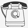 Editable Phone Graphic for Digital Use An editable vector graphic of a telephone, suitable for digital cutting machines and laser cutters.