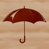 A compact, collapsible umbrella design in vector format.