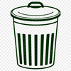 Elegant Trash Can Vector Graphic Vector illustration of a standard trash can for design projects.