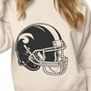 A 2D illustration of a football helmet and ball, designed as a vector art SVG file for various uses.