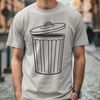 Vector Bin Design Free Download A simple illustration of a trash can with a lid, suitable for clip art and vector design.