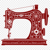 SVG illustration of a sewing machine for vector art and graphic design projects.