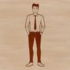Free Man SVG Icon Design A stylized illustration of a man, created as a vector graphic.