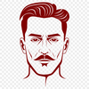 Line Art Man Illustration A stylized illustration of a man in simple lines.