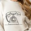 A simple telephone illustration in vector format.