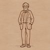 A simple vector illustration of a man, suitable for graphic design projects.