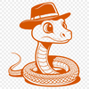 Vibrant Snake Illustration in Vector Format A colorful illustration of a snake in vector format.