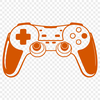 A modern video game controller design A detailed digital illustration of a standard game controller with buttons and joysticks.