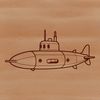 Military Vessel Vector Art A detailed vector illustration of a military submarine with sleek lines and features.