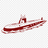 Naval Vessel Illustration A detailed illustration of a military submarine vessel in vector format.