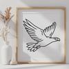 Free Artistic Bird - Free DXF Download, Commercial Use