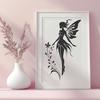 Stunning Fairy In SVG, PNG, PDF And DXF File Formats - Free