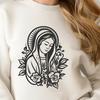 Artistic Virgin Mary In DXF Format