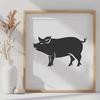 Stunning Standing Pig SVG