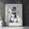 Beautiful Snowman Vector Drawing